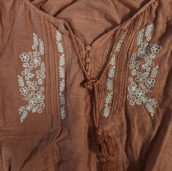 Womens Boho Embroidered Top Size Small - Picture 2 of 5
